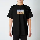 名言くんのTシャツ屋さんの砂漠 BLACK スタンダードTシャツ