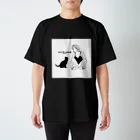 pawsの猫と女の子 スタンダードTシャツ