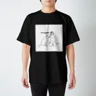 pawsの犬と女の子 スタンダードTシャツ