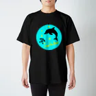 Les-Montenの「海を感じて」イルカとウミガメ　Tシャツ Regular Fit T-Shirt