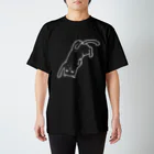 水道橋ですらのさかさ猫（しろぶち） スタンダードTシャツ