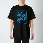 SIZUKI.の水葬 - Black 【雨音-amane-】 Regular Fit T-Shirt