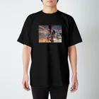 eto piricaの夕空とカーブミラー Regular Fit T-Shirt