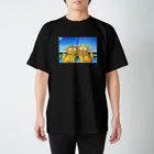 チョークアートゆらり沖縄の守り神シーサー スタンダードTシャツ