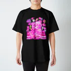 CHAX COLONY imaginariの【各10点限定】いたずらぐまのグル〜ミ〜(8/special2/pink×blackback) スタンダードTシャツ