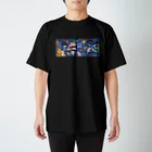 しまのなかまfromIRIOMOTEの越境企画【for ArtwithZOO】どうぶつえんのABC(L〜Z） スタンダードTシャツ