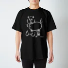 夜猫商店のもへじ猫 スタンダードTシャツ