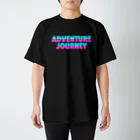 ADVENTUREJOURNEYのTROPICALBIGLOGOT🐠-ライトブルー×パープル スタンダードTシャツ