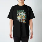 ねことりむし★CAT BIRD INSECTの植物魚と猫蝶とオニオオハシ Regular Fit T-Shirt