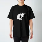 Yamaのデザイン部屋のモノクロームな猫 スタンダードTシャツ