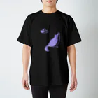 Karinsyrupの猫と帽子(紫) スタンダードTシャツ