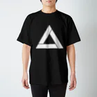 SANKAKU DESIGN STOREのFUNKY TRIANGLE LOGO。 B/白 Regular Fit T-Shirt