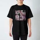 もちもちポメラニアンの花　ピンク Regular Fit T-Shirt