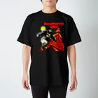 【12moonMonstarＺ】トゥエルブムーンモンスターズの巨大ゴリラ月を目指す  油絵風 スタンダードTシャツ