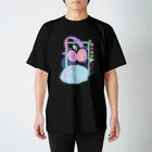 サッドパンダのヘッドフォン音楽脳美的Vaporwaveパステル Regular Fit T-Shirt