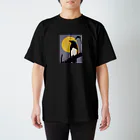 切り絵草太の月夜と野鳥 Regular Fit T-Shirt