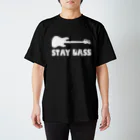 ベース会ONLINE SHOPのSTAY BASS（白ロゴ） スタンダードTシャツ