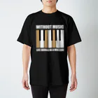 musicteeのミュージック、キーボード スタンダードTシャツ