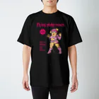 atelier-QのFLYING PINKY ROSES-VANILA スタンダードTシャツ