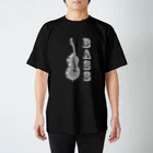 もりてつのコントラバス(レトロ調)・白文字 Regular Fit T-Shirt