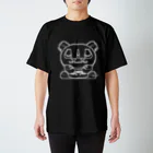 Doggerelの👾サイバーパンダ🐼（しろ） スタンダードTシャツ