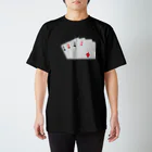 aikenkaのエースの4カード トランプ スタンダードTシャツ