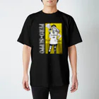 きくちひろ｜イラストレーターのペロサポ（トラメガ）白文字 スタンダードTシャツ