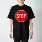 DRIPPEDのSTOP-ストップ アメリカの一時停止標識ロゴ スタンダードTシャツ