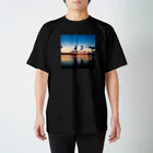 UNIOの奈留島の海_夕暮れ スタンダードTシャツ