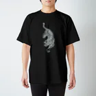 まりねまの虎さんビーズ刺繍図案(白) Regular Fit T-Shirt