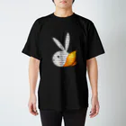 しらきのおみせ【SUZURI店】のFire Rabbit （calligram） Regular Fit T-Shirt