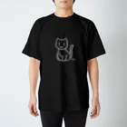 Plants〜ねこと柴犬〜のねこのTシャツ(黒) Regular Fit T-Shirt