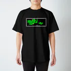 かめんちゅ(亀人)のTUNAGU(黒用。オシャレな二重線枠) Regular Fit T-Shirt
