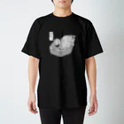 にゃんこ妖怪の砂荒し_白ヌキVer. Regular Fit T-Shirt