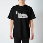 にゃんこ妖怪の虎徹_白ヌキVer. Regular Fit T-Shirt