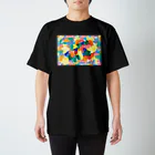 点々丸天丸_ｵｵﾄﾘﾃﾌの創作　紙風船『濃』 スタンダードTシャツ