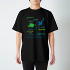 ハロー! オキナワの八重山地図 with ミンサー柄 スタンダードTシャツ