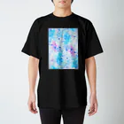 森林木太郎のキラキラ003(お花ブルー) Regular Fit T-Shirt