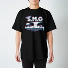 SAUNA JUNKIES | サウナジャンキーズのS.M.G/サウナ・水風呂・外気浴（トランスカラー/黒） Regular Fit T-Shirt