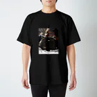 黒猫はちメモリアルの真っ黒なTシャツ スタンダードTシャツ