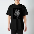 MikaTamo totally hobbyのMy animals 鳥　背景黒 Regular Fit T-Shirt