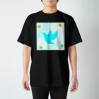 武者小路夕桐の青い鳥と四葉 スタンダードTシャツ