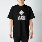 愉快なヤツら物販支部のサイバーロゴ(白) スタンダードTシャツ