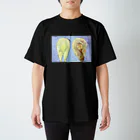 ろばぱかアニマルTシャツのアルパカのもふ尻ツインズ スタンダードTシャツ