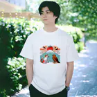 ねこ鉄道の猫と一富士二鷹三トマト Regular Fit T-Shirt