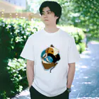 Lichtmuhleのモルモットヘッドフォン ブルー Regular Fit T-Shirt