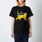 metrograph - メトログラフの【白字】猫ちゃんと友達になりたい スタンダードTシャツ