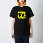 アロハスタイルハワイのU.S. Route 66  ルート66　イエロー スタンダードTシャツ