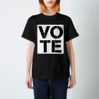 VOTE FOR YOUR RIGHTのVOTE FOR YOUR RIGHT　文字黒 スタンダードTシャツ