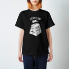 ねこぜもんのLEVEL UP FTS しろいロゴ スタンダードTシャツ